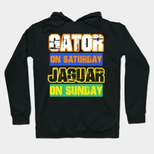 Gator on Saturday Jaguar on Sunday Gainesville/Jacksonville Hoodie